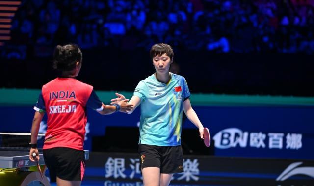 开云在线-王曼昱3比0阿库拉 国乒六女将均进澳门世界杯16强